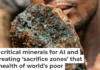 An artisanal miner holds a cobalt stone at a mine near Kolwezi, Congo, in 2022. About 20,000 people work there among toxic materials. Junior Kannah/AFP via Getty Images